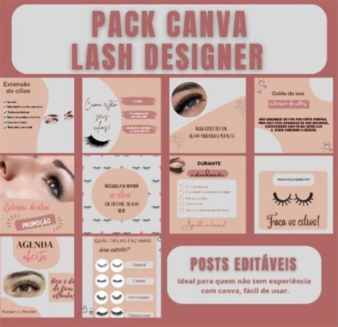 Pack Canva Lash Design Artes Editaveis Elo Produtos Especiais