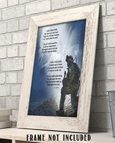 I Am A Soldier Prayer Wall Art Print 8 X 10 Ready To Frame Soldier