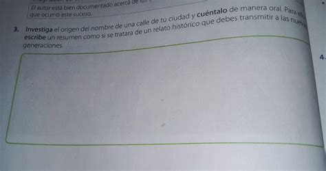 Investiga El Origen Del Nombre De Una Calle De Tu Ciudad Y Cuenta Lo De