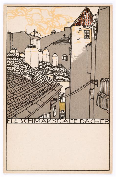 Postkarte Der Wiener Werkst Tte Nr Fleischmarkt Alte D Cher