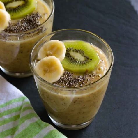 Kiwi Banana Smoothie Recipe Vegan Masalachilli