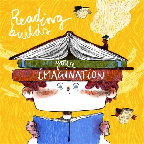 Reading On Behance Imagination Illustration Geek Books Book Art