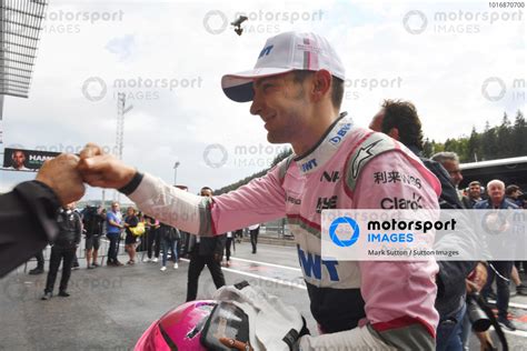 Esteban Ocon Racing Point Force India F Team Celebrates In Parc Ferme