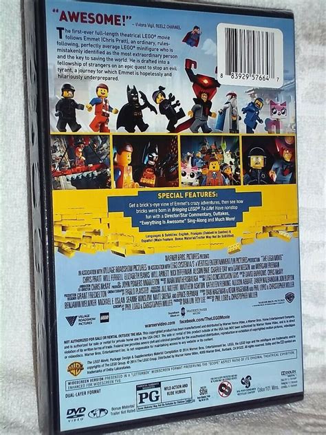 The Lego Movie Dvd Disc New Chris Pratt Will Arnett