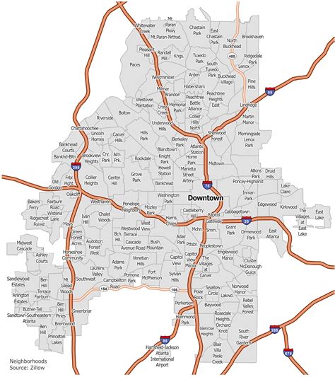 Atlanta Neighborhood Map - GIS Geography