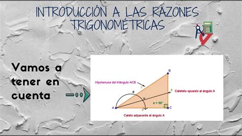 Introducción A Las Razones Trigonométricas Geogebra Youtube