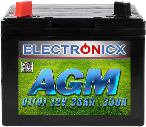 Batterie Tracteur Tondeuse FULBAT U1R 9 SLA 12V 28AH A Droite