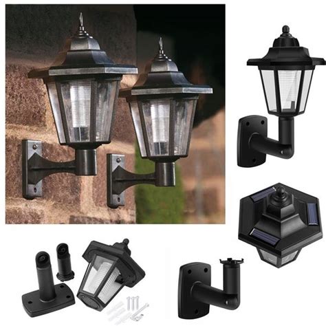 Hexagonal Solar Power Led Wall Light Path Way Mount Garden Fence Lamp 13 15 22cm Wish