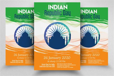 Indian Republic Day Flyer Template Flyer Templates Creative Market