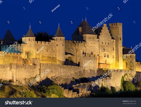 Medieval Town Of Carcassonne At Night Stock Photo 35881444 : Shutterstock