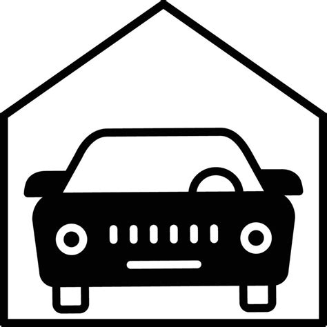 Car garage solid glyph vector illustration 36576776 Vector Art at Vecteezy