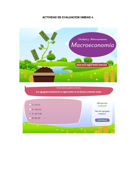 Actividad De Evaluacion Unidad Macroeconomia Actividad De