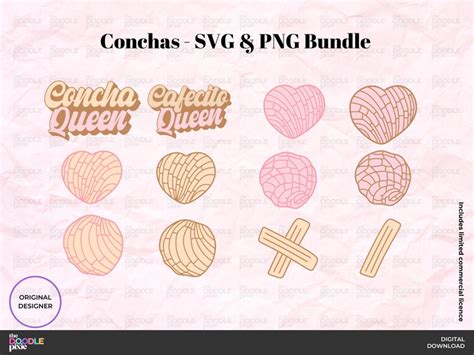 Conchas Svg Png Bundle Concha Svg Cafecito Y Chisme Svg Clipart