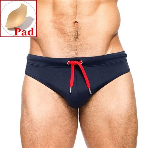 Push Up Mens Swim Briefs Swimwear Sexy Penis Pad Gay Swim Wear Men