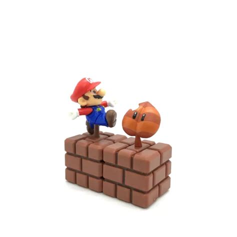 Furuta Super Mario Leaf Block Set Choco Egg Mini Figure Anime Game Toy