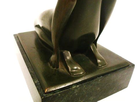 Art Deco Bronze Sculpture Figure Of A Naked Woman By Sibylle May France S For Sale At StDibs