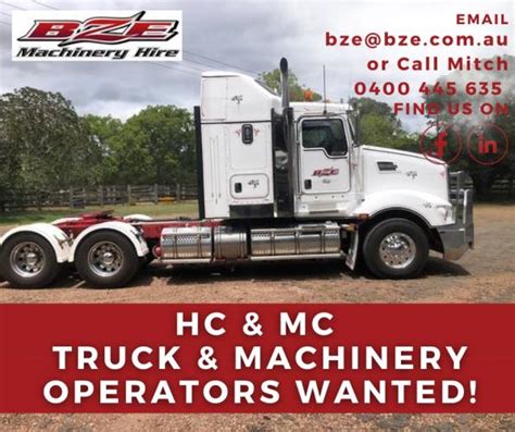 Hr Hc Mc Truck Drivers Machinery Operators Driver Jobs