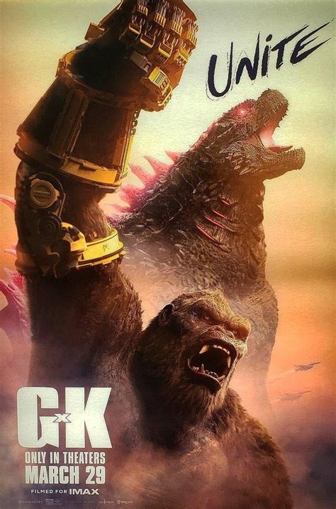 New Godzilla X Kong Imax Poster Spotted At Amc R Monsterverse