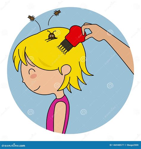 Girl With Head Lice Stock Vector Illustration Of Itch 146948577