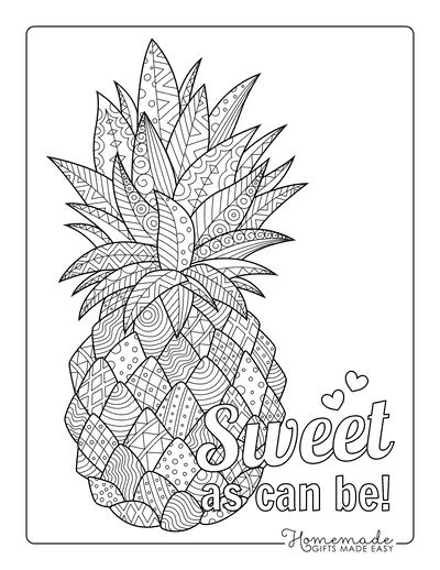 Pineapple Mandala Coloring Pages Coloring Pages