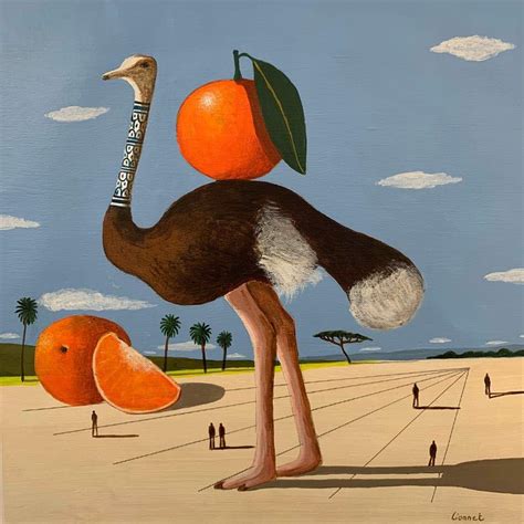 Peinture Autruche Aux Oranges Par Lionnet Pascal Carr D Artistes