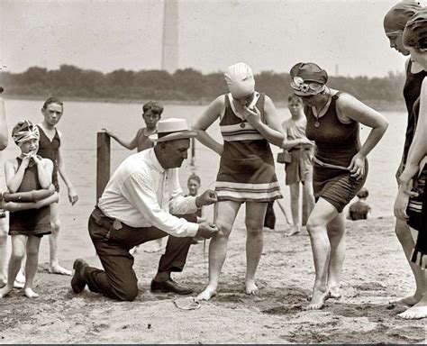 Women Being Arrested For Wearing One Piece Bathing Suits 1920s Rare Historical Photos Photo