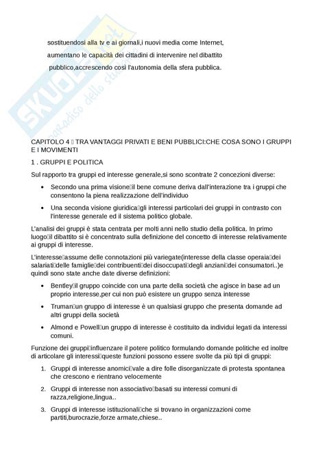 Riassunto Esame Scienza Politica Prof Russo Libro Consigliato