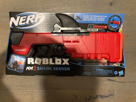 Nerf Roblox Mm Shark Seeker Dart Blaster W Exclusive Virtual Code