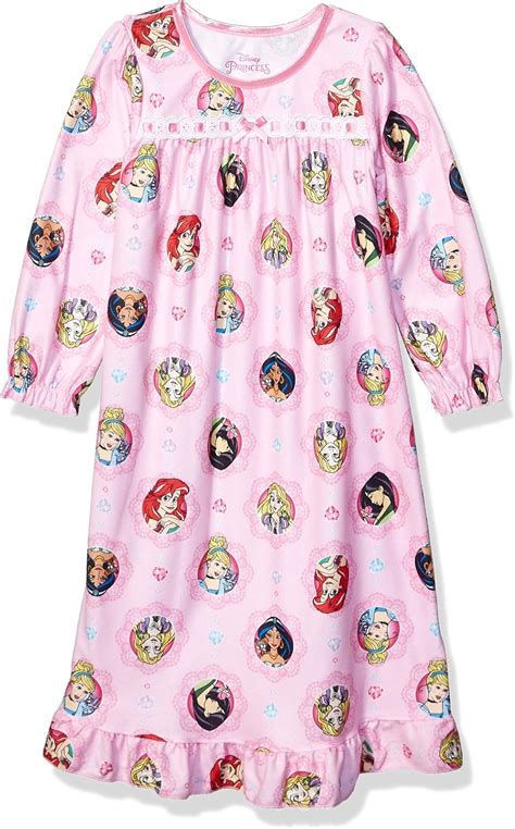 Amazon.com: Disney Princess Girls Long Sleeve Nightgown Pajamas: Clothing