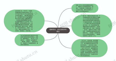 国家安全，全社会的共同责任思维导图编号p7479247 Treemind树图