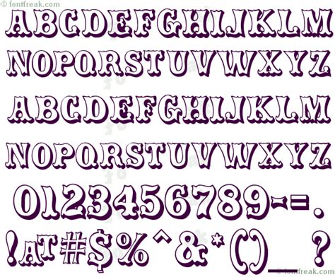 Font Freak, Carnival - Freeware by Richard Mueller