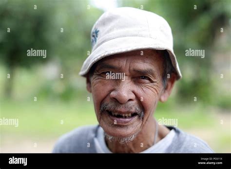 Bahnar Ba Na Ethnic Group Portrait Of Old Man Kon Tum Vietnam