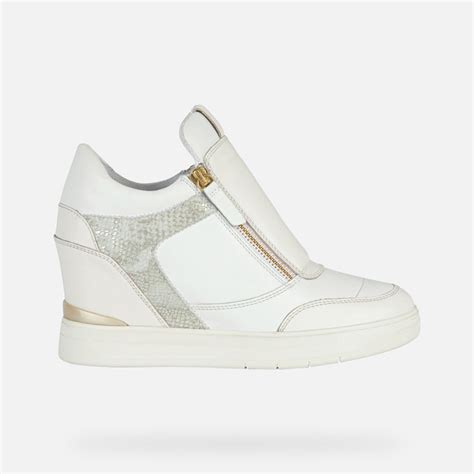 Geox Maurica Women S White Wedge Sneakers Geox