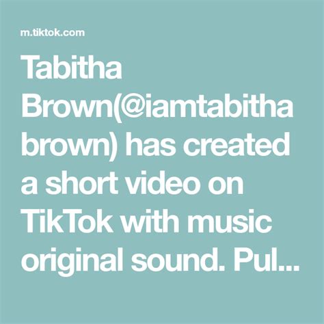 Tabitha Brown(@iamtabithabrown) has created a short video on TikTok ...