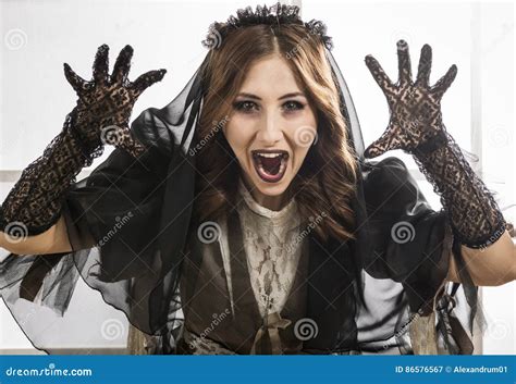 Young Beautiful Demonic Female Stock Image Image Of Fantasy Medieval