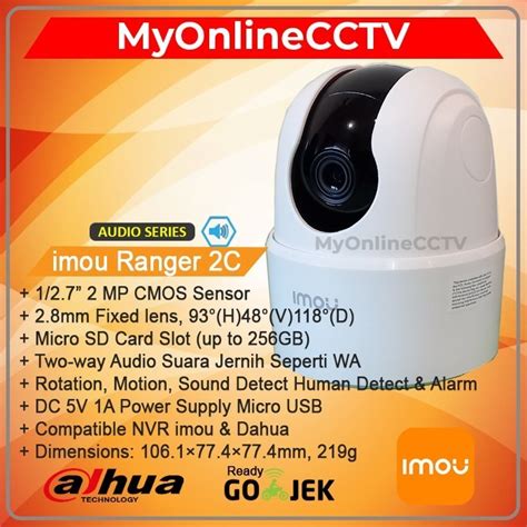 Jual Imou Ranger C Mp Ip Cam Wireless Ptz Paket Camera Cctv Wifi