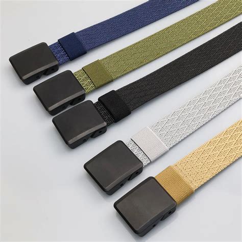 Повседневный пластиковый Гладкий нейлоновый ремень с пряжкой для мужчин ...