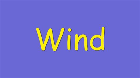 Wind Meaning Homograph Youtube