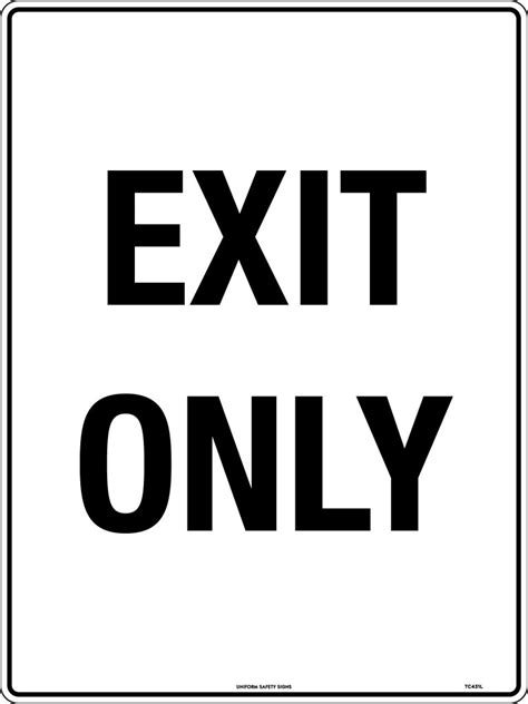 Exit Only | Parking Signs | USS