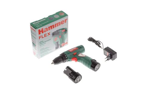 Купить аккумуляторная дрель hammerflex acd12/2le,12в,2х1.3ач li-ion в ...