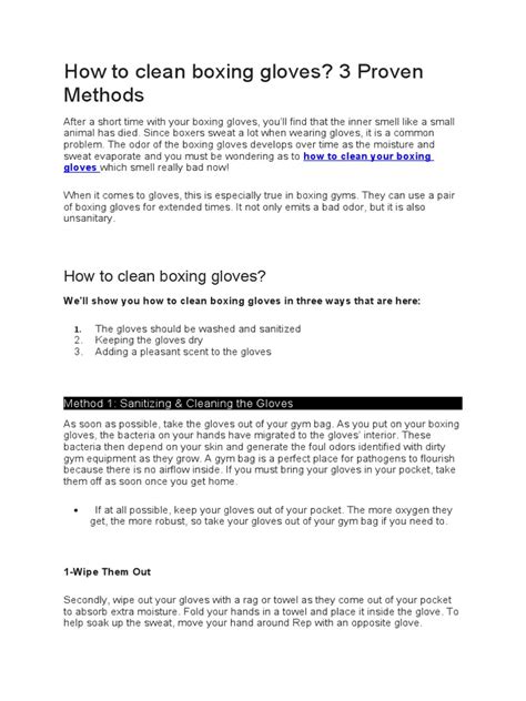 7 Sneaky Ways To Revive Stinky Boxing Gloves