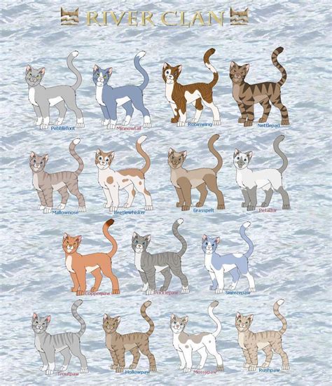 More RiverClan Cats by funlakota on DeviantArt