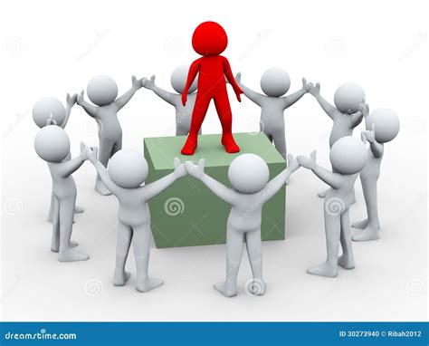 3d Team Leader And Team Members Stock Illustration Image 30273940