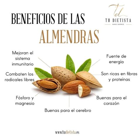 7 Beneficios De Las Almendras Tu Dietista Sara Suárez