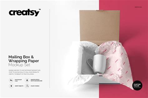 Creative Free Mailing Box Mockup Psd Templates