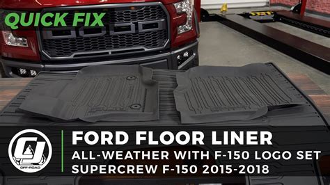 Protect Your F150 Interior Ford All Weather Floor Liners With F150 Logo 2015 2019 Supercrew