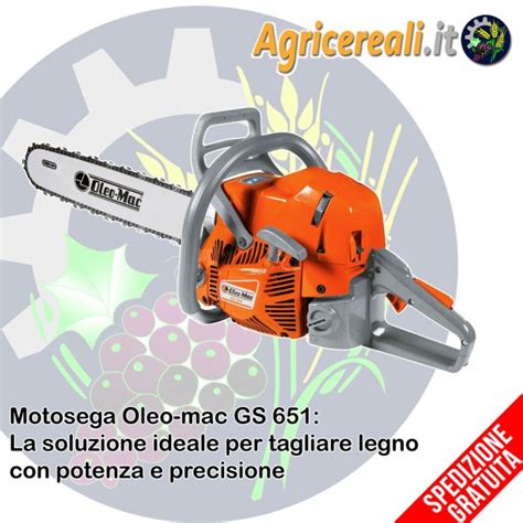 Motosega Professionale Oleo Mac GS 651 Con Barra Da 51 Cm Il Massimo