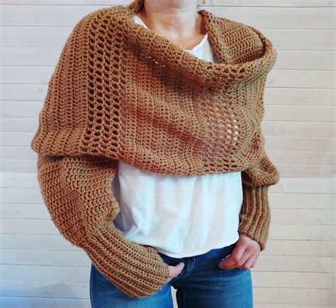 The Best Sciarpone Sweater Shrug Scarf With Sleeves Patterns For