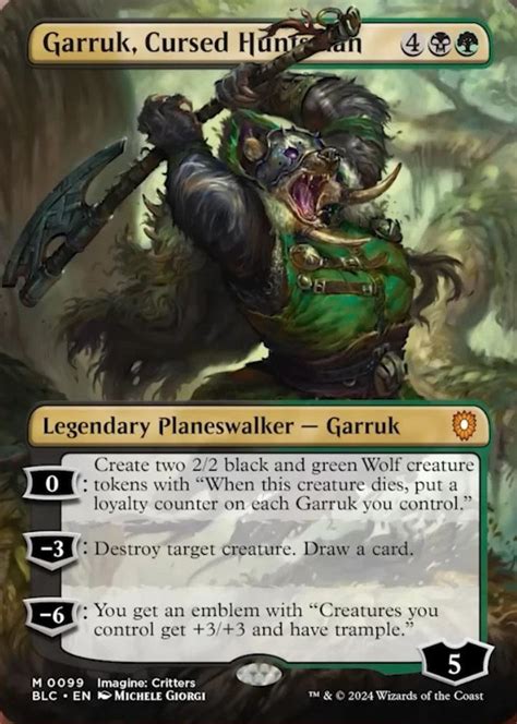 Garruk Cursed Huntsman Bloomburrow Commander Decks Variants