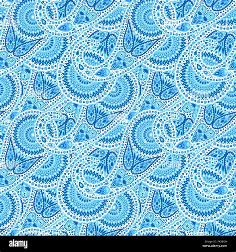 Solid Blue Waves Paisley Pattern Stock Vector Image Art Alamy